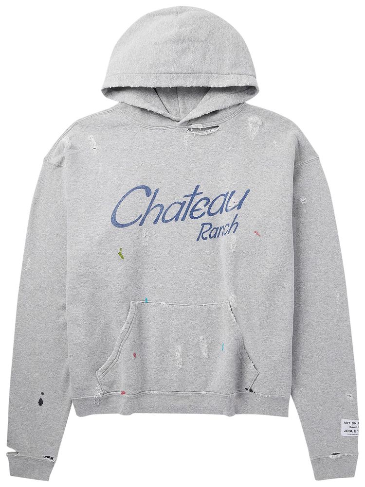 Gallery Dept Distressed Chateau Ranch Hoodie Heather Grey