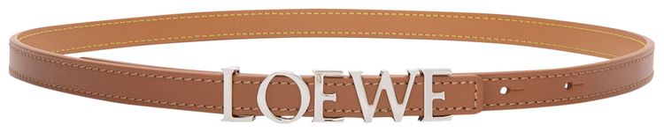 Loewe Logo Lettering Buckle Belt TanPalladium