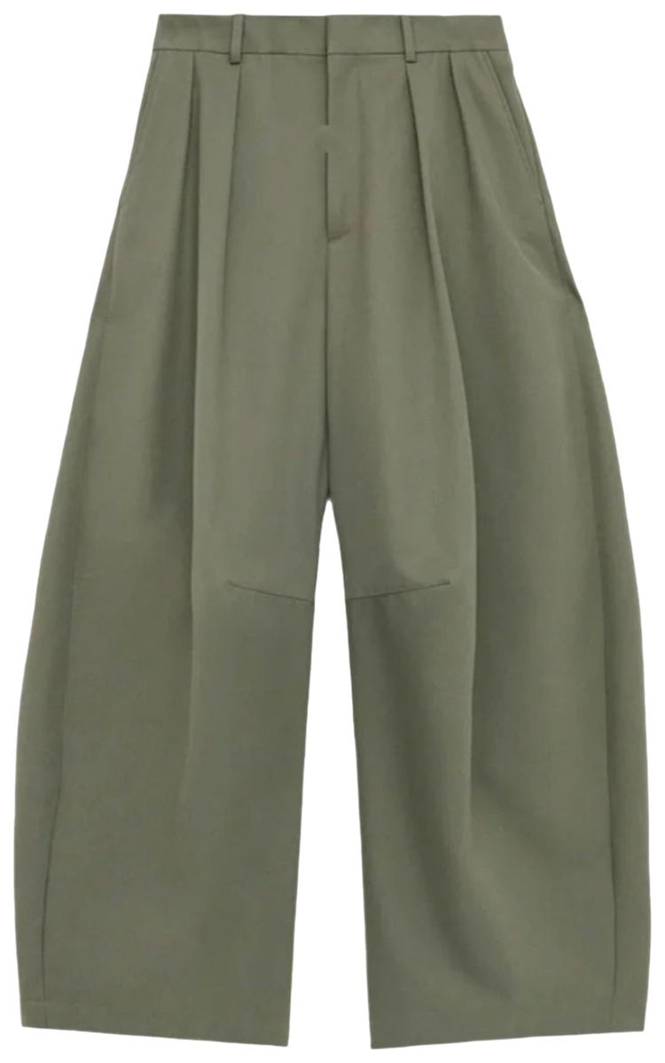 Loewe Barrel Trousers Khaki Green