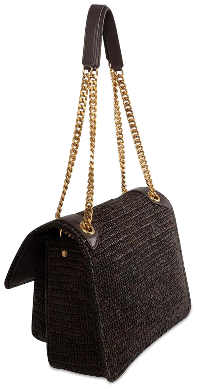 Saint Laurent Niki Medium Raffia Bag Chocolate Truffle