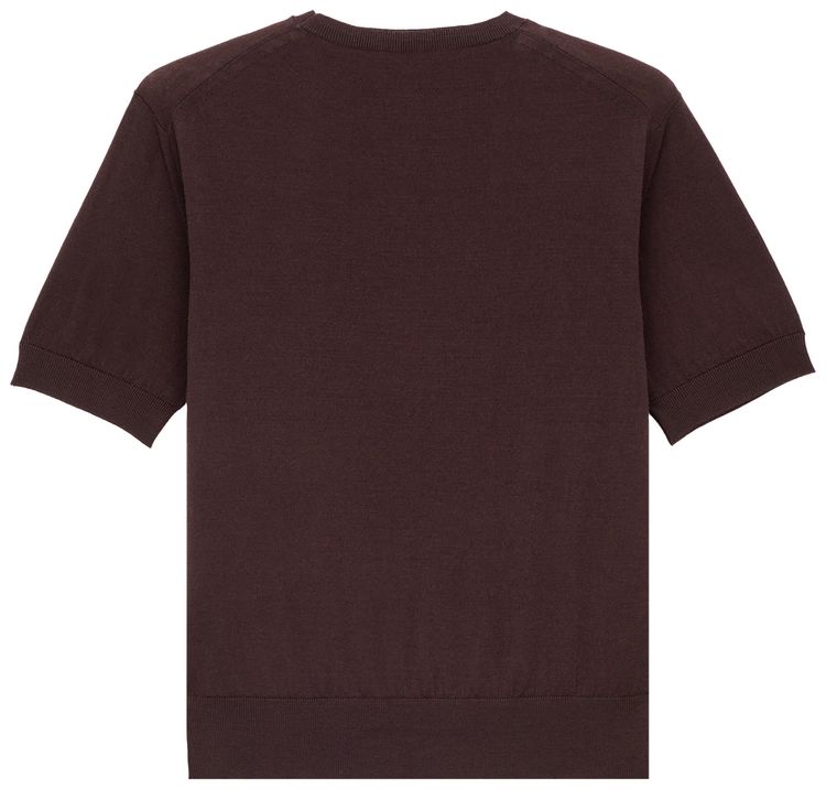 Saint Laurent Short Sleeve Top Marron
