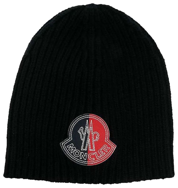 Moncler Knit Beanie BlackRed