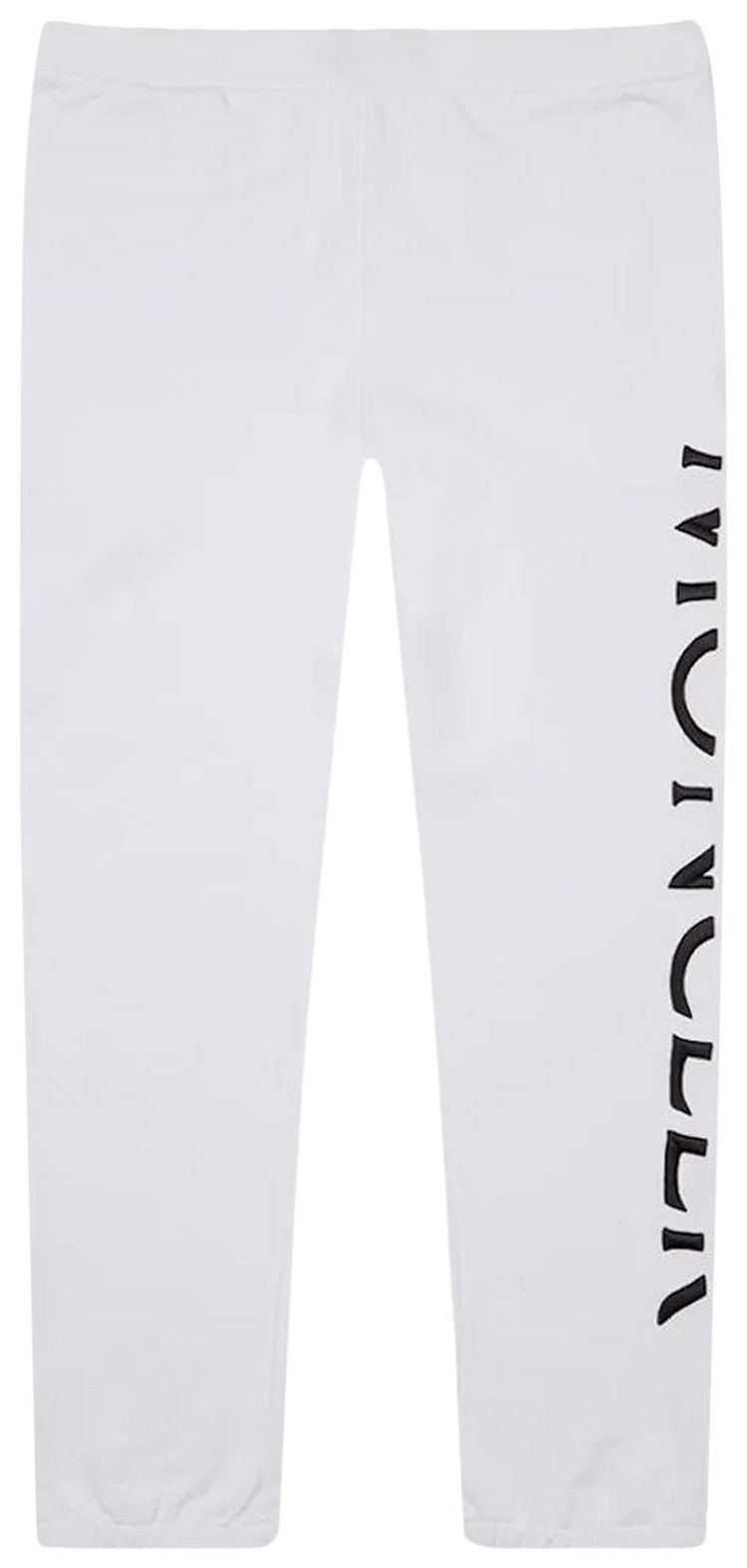 Moncler Split Embroidered Logo Sweatpants White
