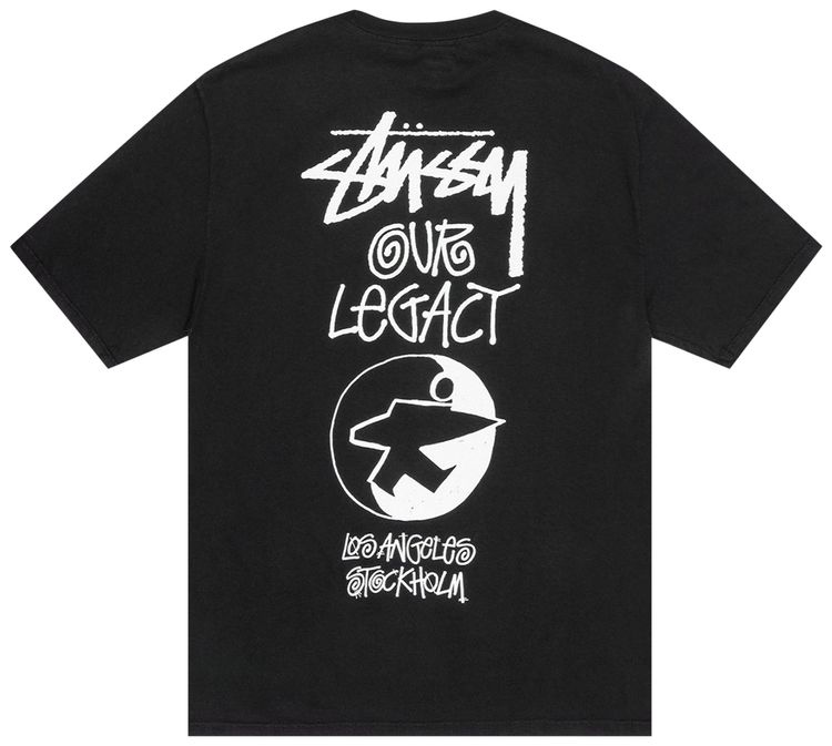 Stussy x Our Legacy Work Shop Surfman Tee Pigment Dyed Black