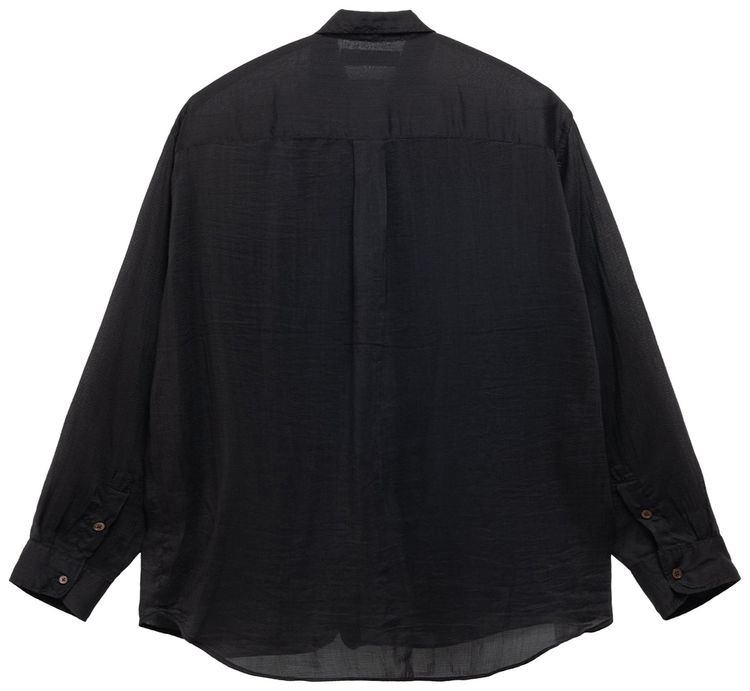 Stussy x Our Legacy Work Shop Shirt Black Cotton Silk