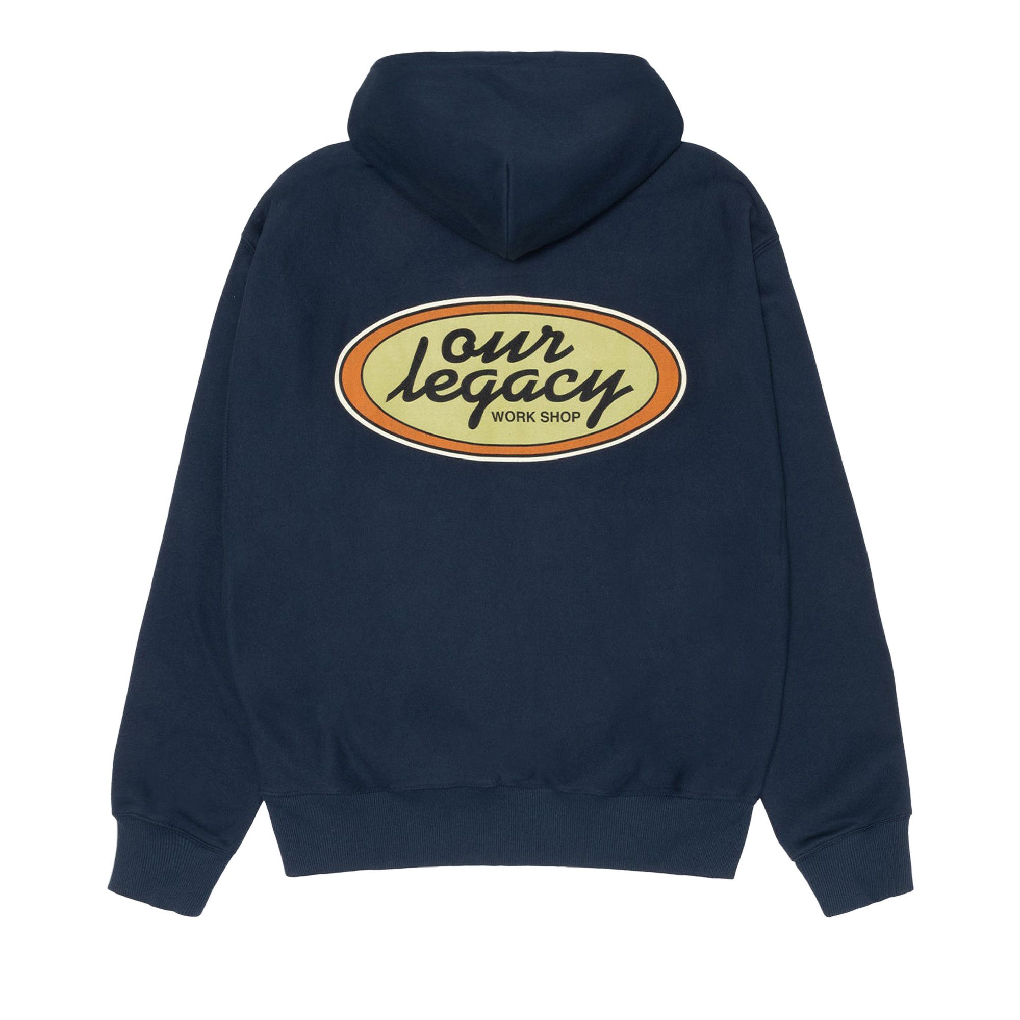 Buy Stussy x Our Legacy Work Shop Oval Zip Hoodie 'Navy' - 3974019
