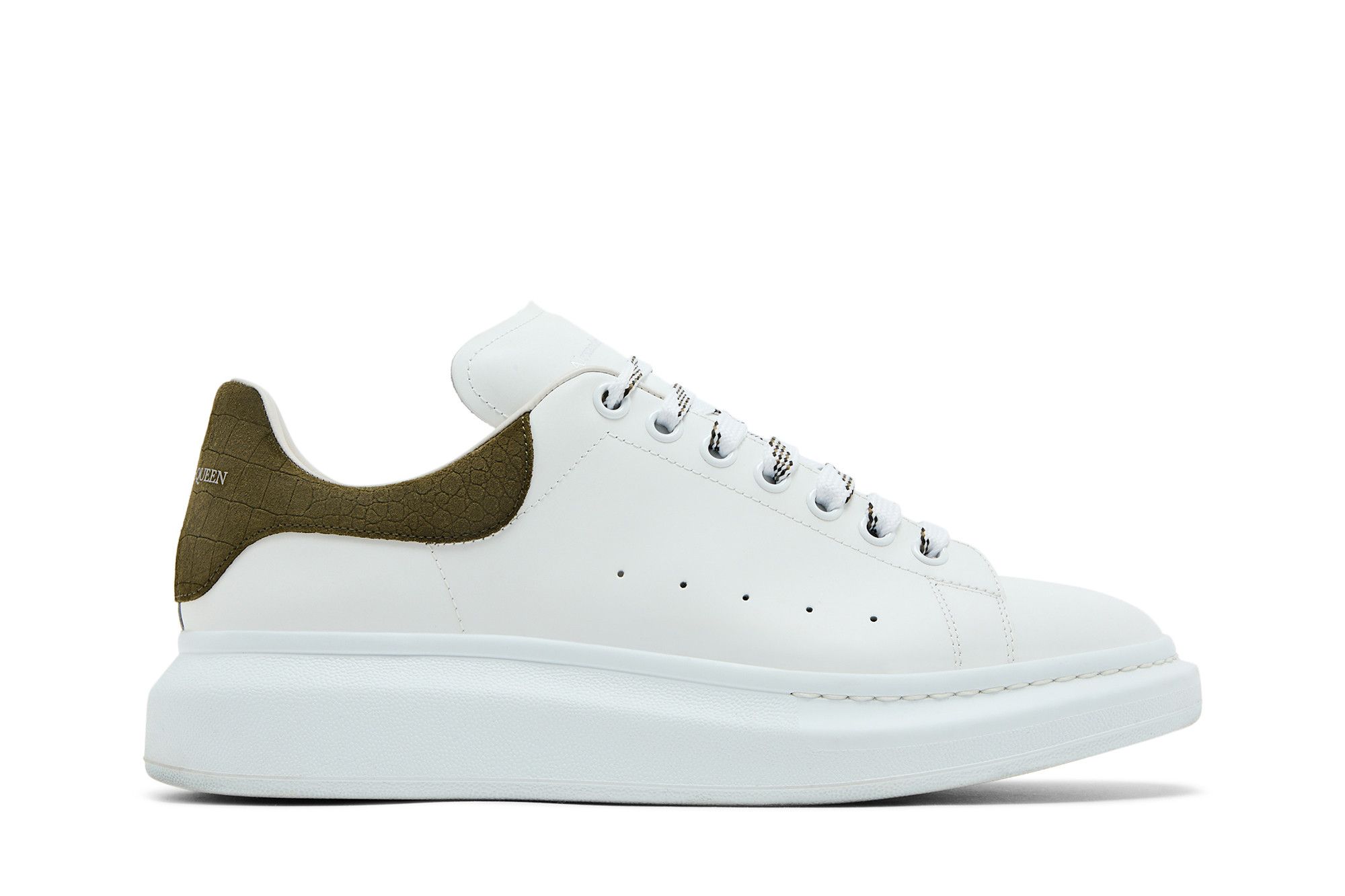 【送料&関税込】Alexander McQueen White Leather Sneakers Wit Alexander McQueen White Leather Oversized Sneakers Size 38