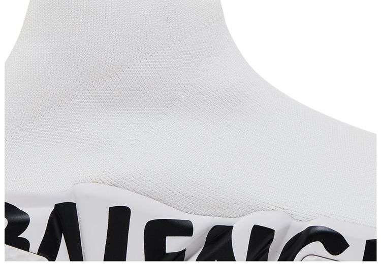 Balenciaga Speed Sneaker Midsole Graffiti   White Black