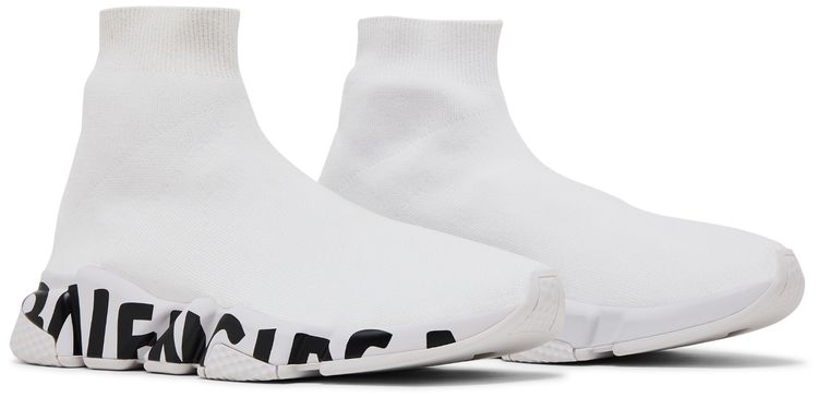 Balenciaga Speed Sneaker Midsole Graffiti   White Black