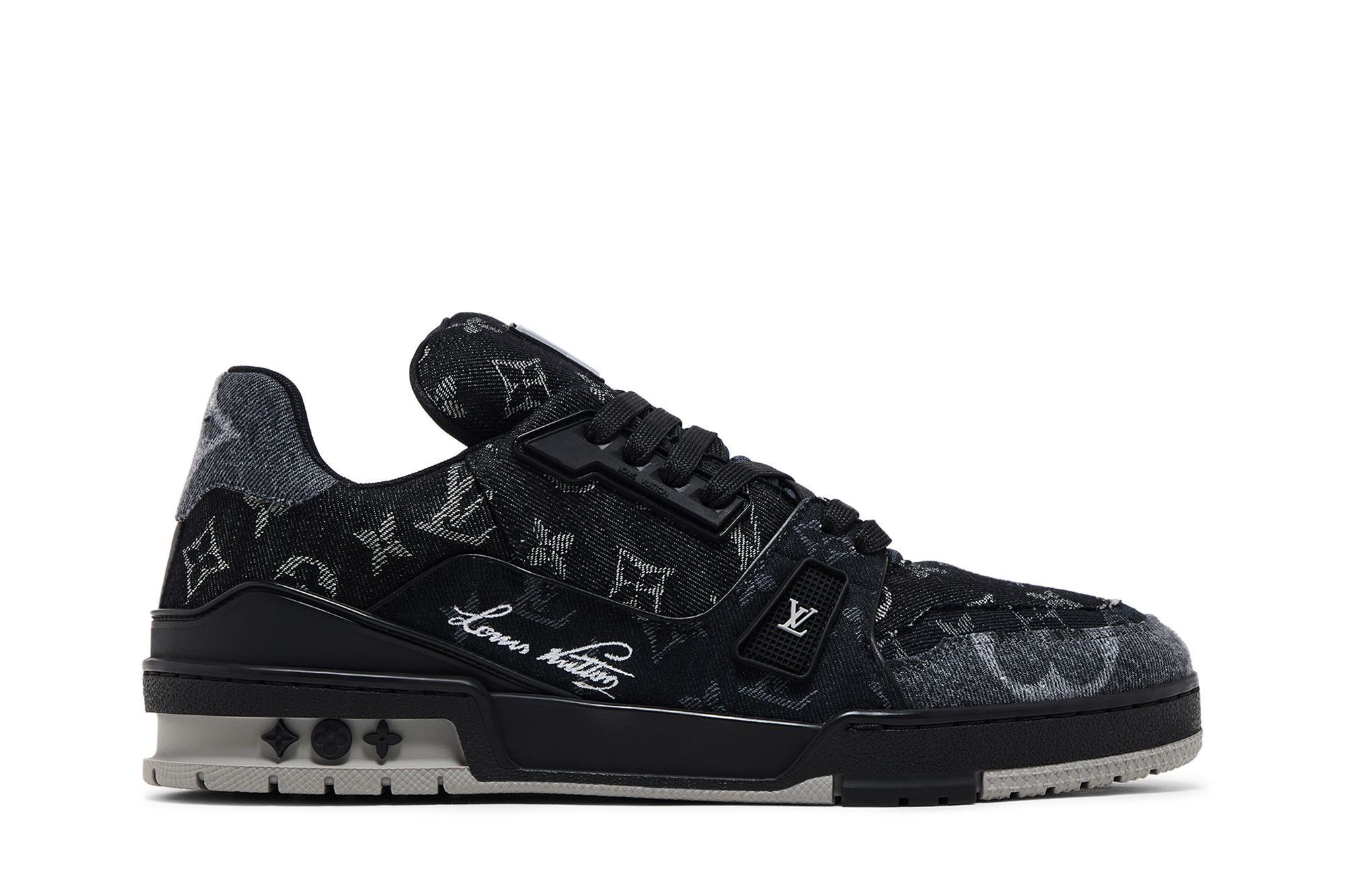 Buy Louis Vuitton Trainer 'Black Monogram Denim' - 1ACFS1 | GOAT