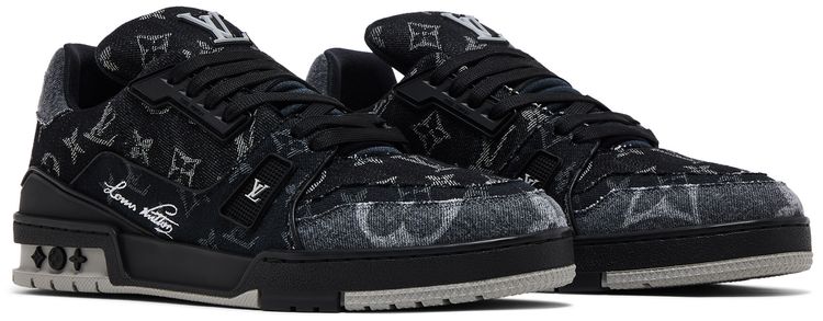 Louis Vuitton Trainer Black Monogram Denim