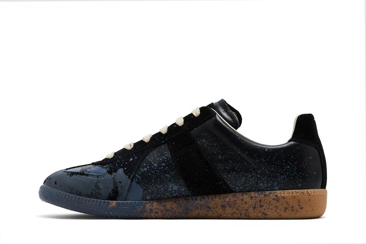 Maison Margiela Replica Low Paint Splatter   Black Pewter