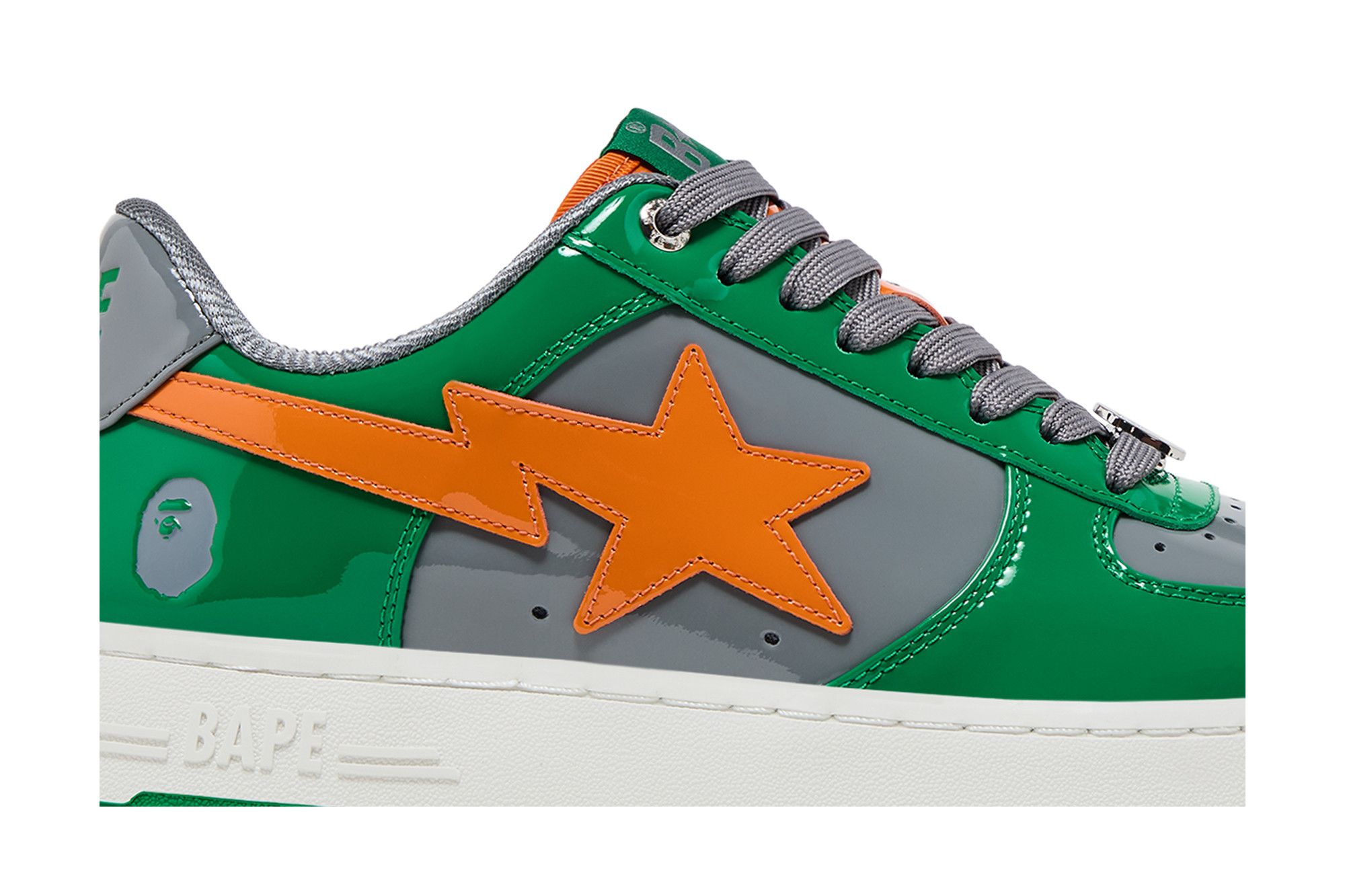 BAPESTAR グリーン A BATHING APE Bape Sta Patent Leather 'Green White' 1I70-191