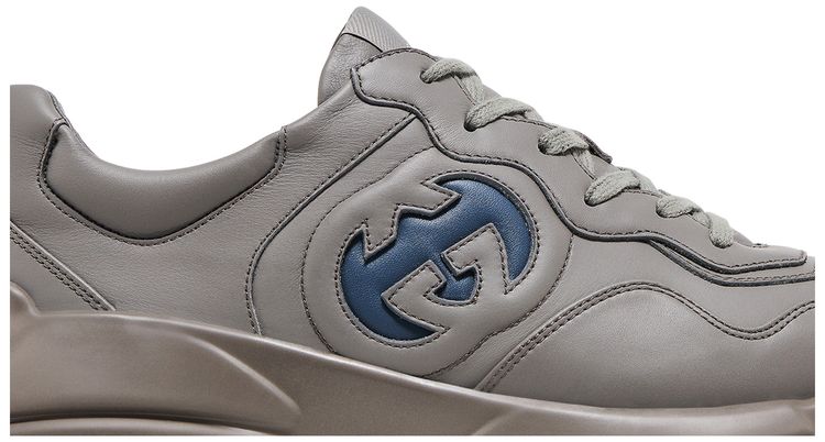 Gucci Rhyton Interlocking G   Dusty Grey Aqua Blue
