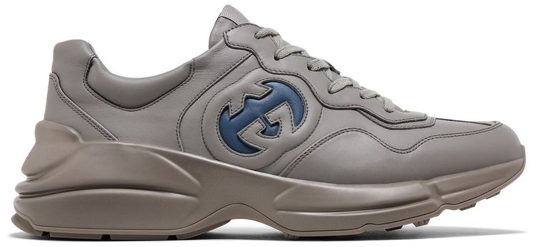 Gucci Rhyton Interlocking G   Dusty Grey Aqua Blue