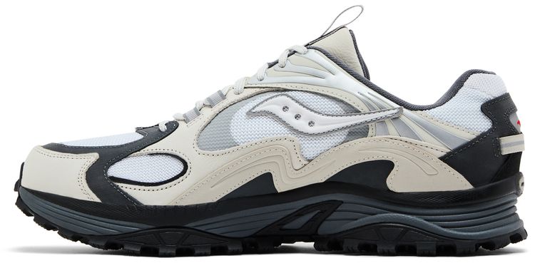 Saucony Grid Aura X Grey Pack   White Silver