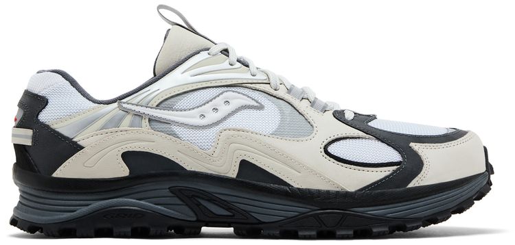 Saucony Grid Aura X Grey Pack   White Silver