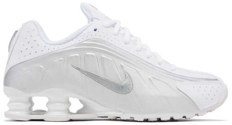 Nike Shox R4 GS White Metallic Silver 2025
