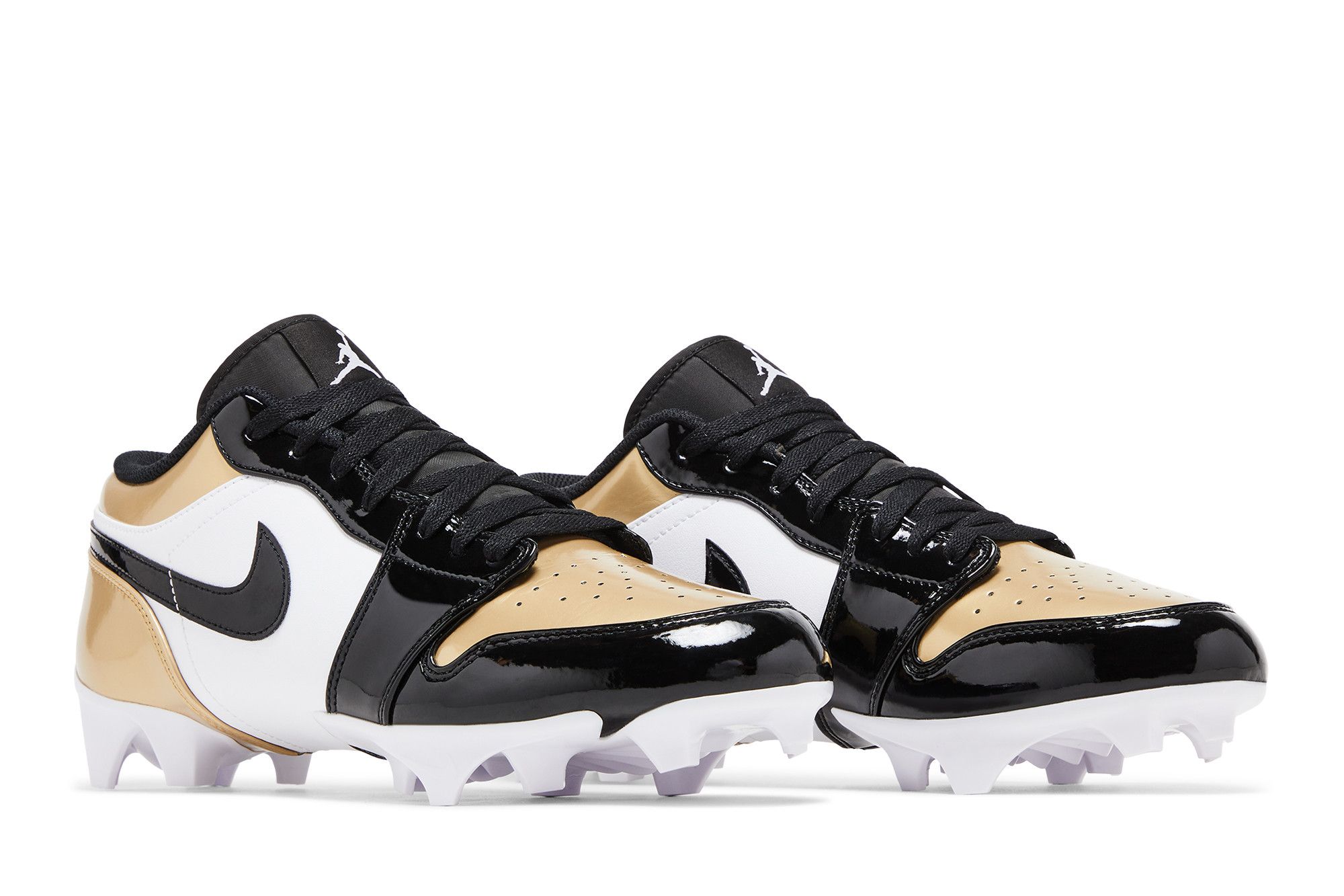 jordan 1 cleats gold