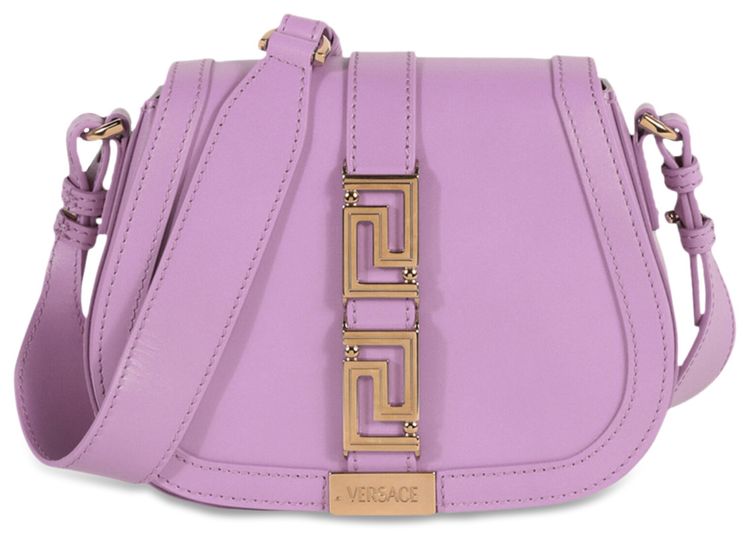 Versace Greca Goddess Large Shoulder Bag Violet