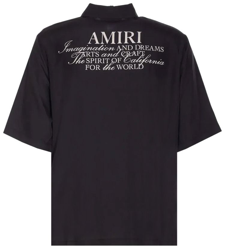 Amiri Spirit Bowling Shirt Black