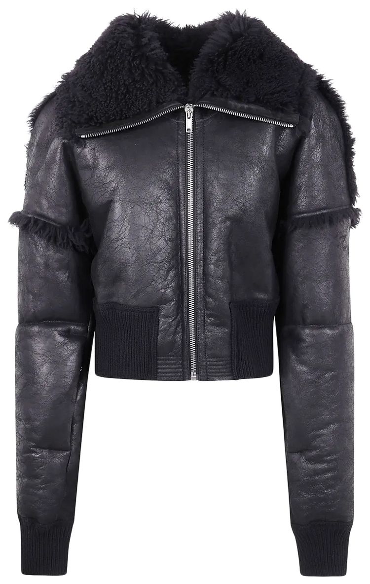 Rick Owens Flight Cropped Jacket Black