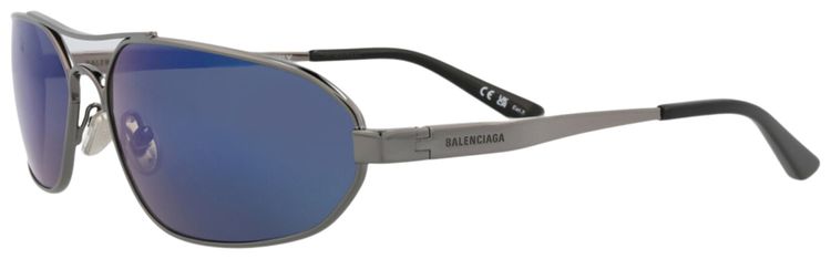 Balenciaga Shield Sunglasses RutheniumBlue