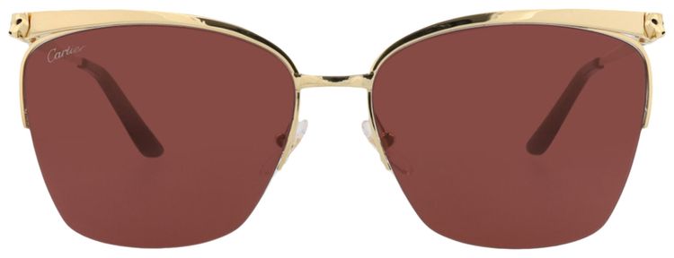 Cartier Square Sunglasses GoldRed