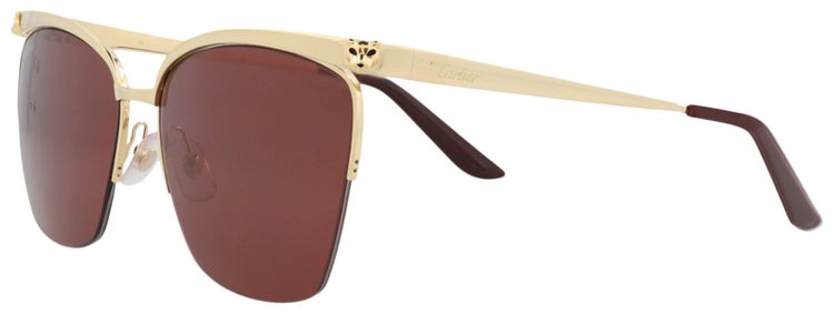 Cartier Square Sunglasses GoldRed