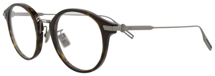 Dior Round Optical Glasses HavanaSilverTransparent