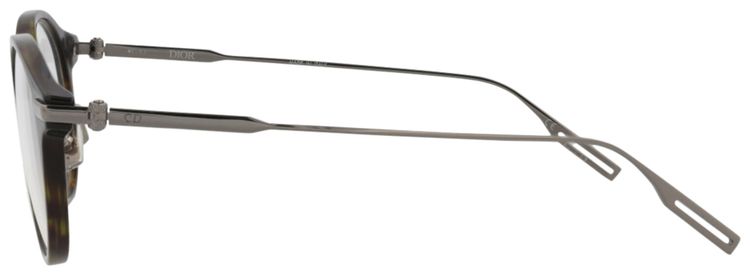 Dior Round Optical Glasses HavanaSilverTransparent