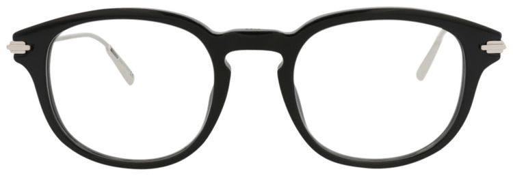 Dior Round Optical Glasses BlackSilverTransparent