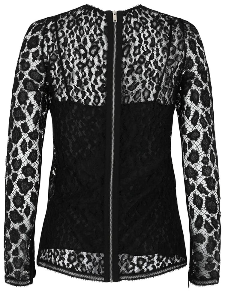 Givenchy Lace Patterned Blouse Black
