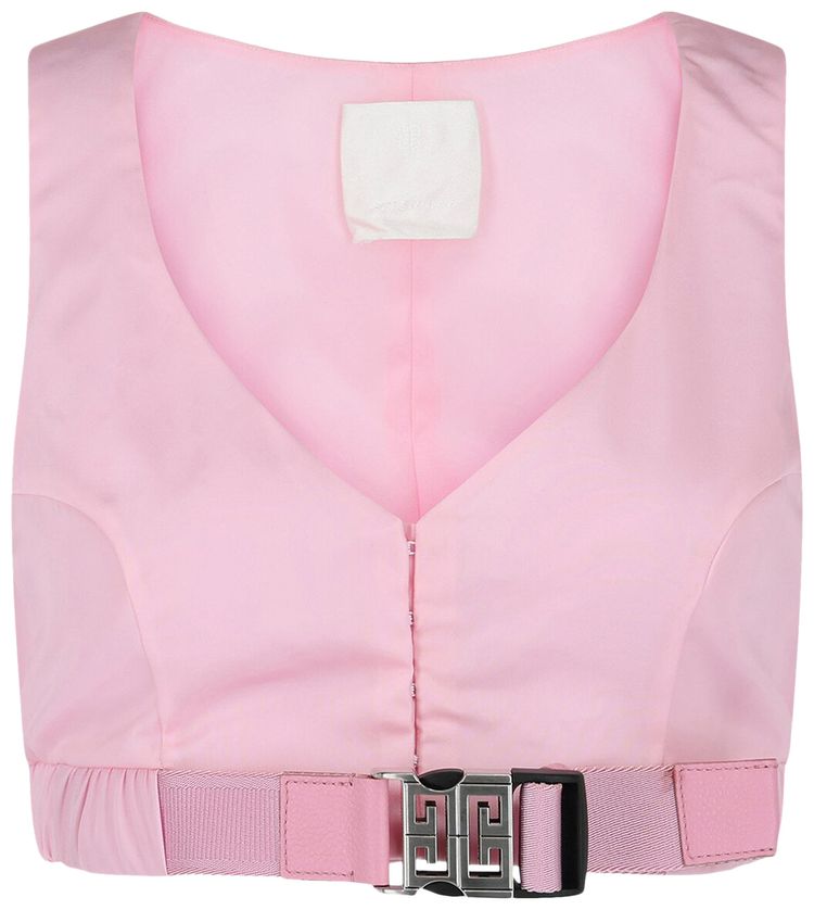 Givenchy Nylon Belted Crop Top Light Pink