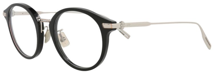 Dior Round Optical Glasses BlackSilverTransparent
