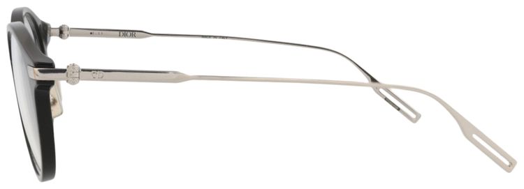 Dior Round Optical Glasses BlackSilverTransparent