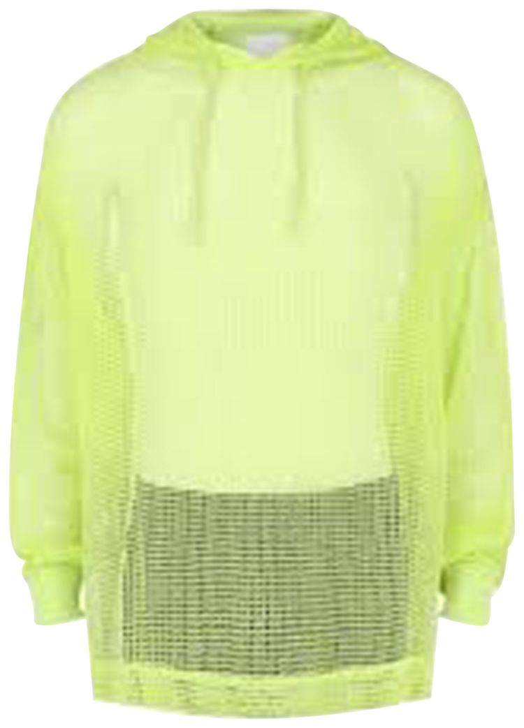 Givenchy Hooded Mesh Long Sleeve T Shirt Fluo Yellow
