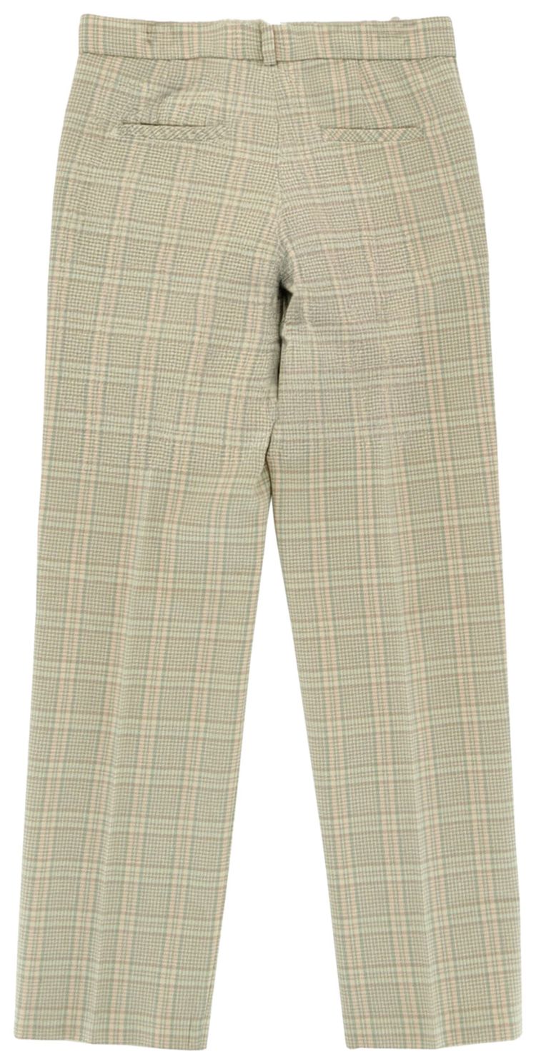 Gucci Kids Wool Blend Check Patterned Trousers White