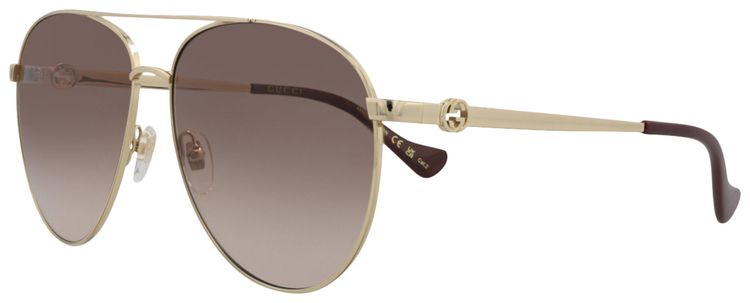 Gucci Aviator Sunglasses GoldBrown