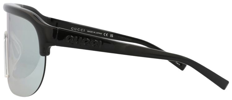 Gucci Shield Sunglasses BlackSilver