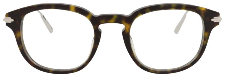 Dior Round Optical Glasses HavanaSilverTransparent