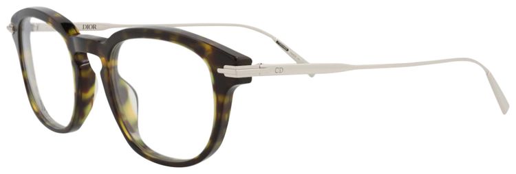 Dior Round Optical Glasses HavanaSilverTransparent
