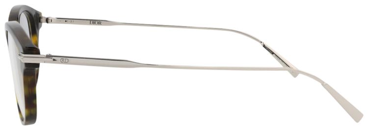 Dior Round Optical Glasses HavanaSilverTransparent