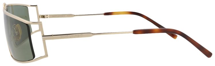 Saint Laurent Square Sunglasses GoldGreen