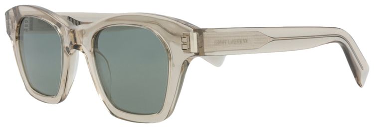 Saint Laurent Square Sunglasses BeigeGreen