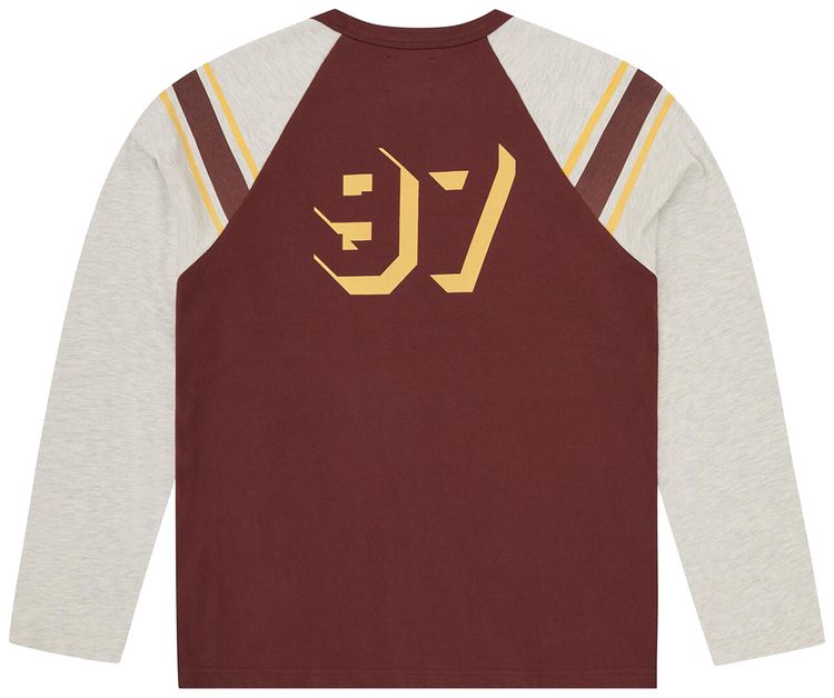 Corteiz 97 Heavyweight Raglan Long Sleeve Burgundy