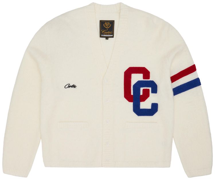 Corteiz College Cardigan Cream