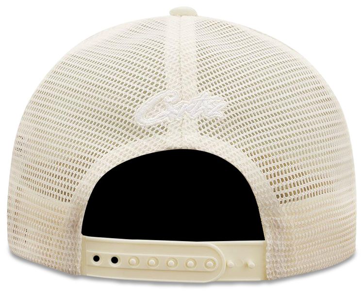 Corteiz Alcatraz Puff Print Trucker Hat Off White