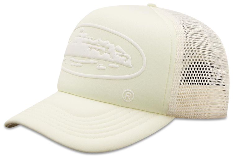 Corteiz Alcatraz Puff Print Trucker Hat Off White