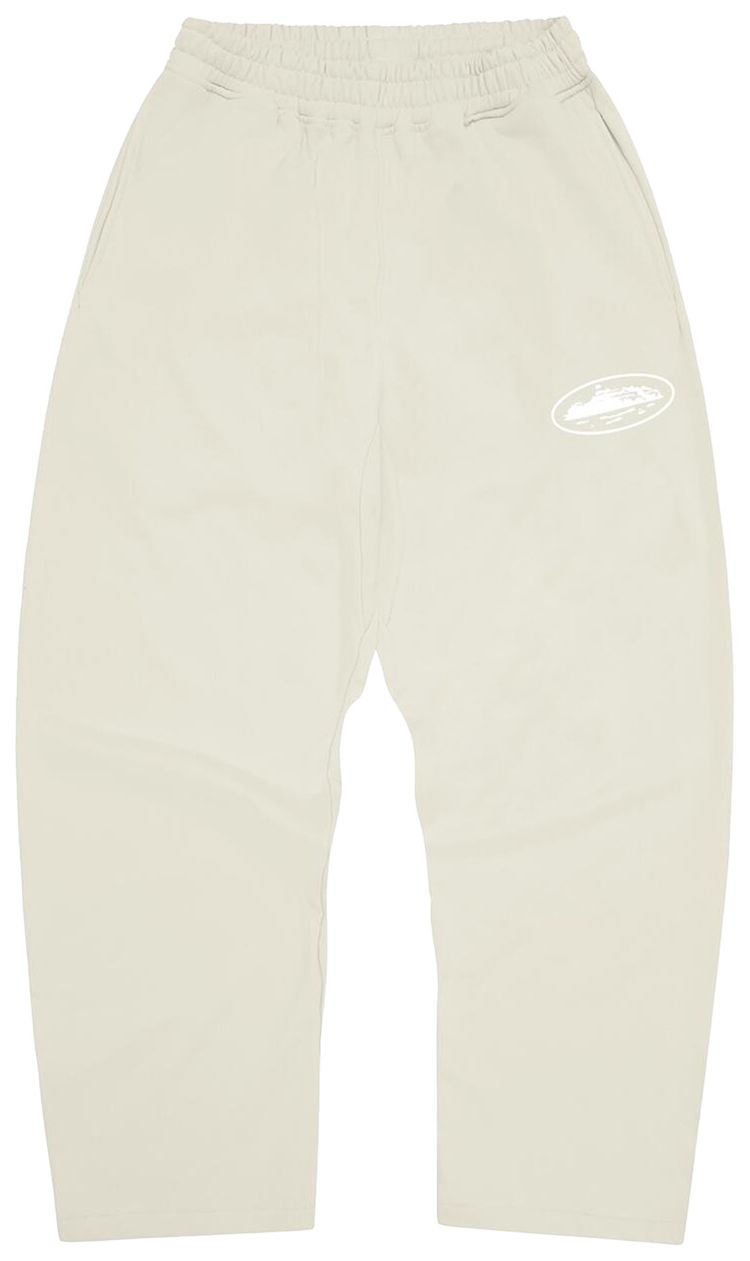 Corteiz Island Puff Print Open Hem Sweatpant Off White